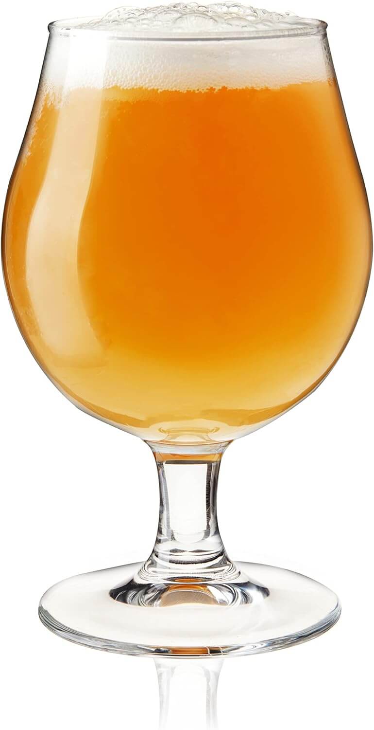 Tulip beer glass