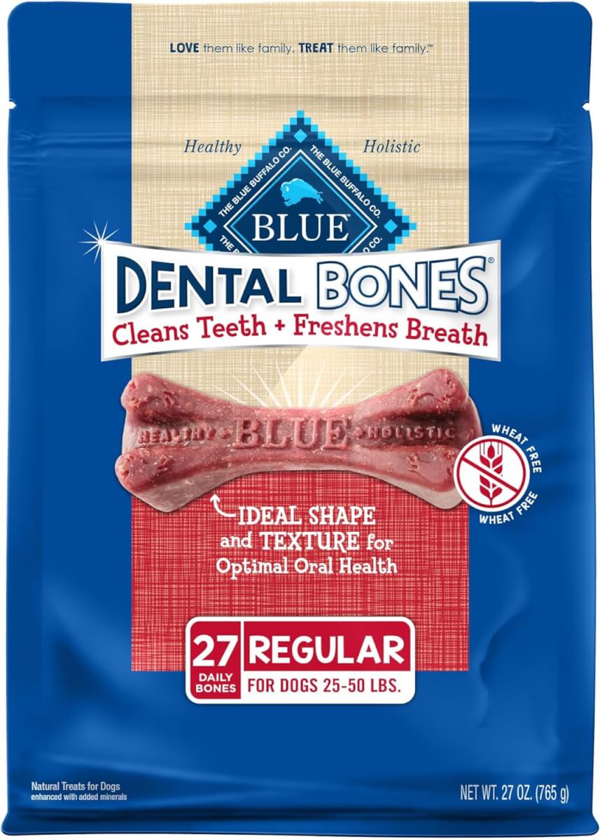 Blue Buffalo Dental Bones All Natural Regular Dog Treats