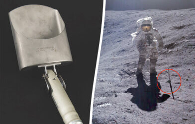 This moon rock scoop used during the famous Apollo 16 Mission on the moon is up for auction.