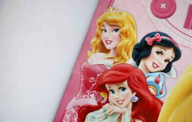 Disney princesses: Aurora, Snow White, and Ariel.