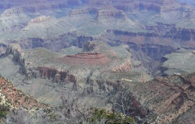 Scientists view from the Grand Canyon study site