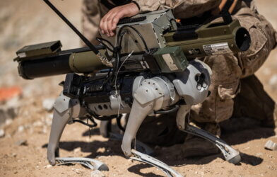 U.S. Marines conduct a proof-of-concept range for the Robotic Goat