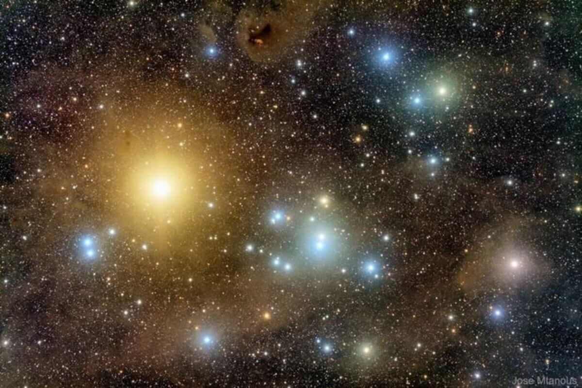 Image of the Hyades star cluster