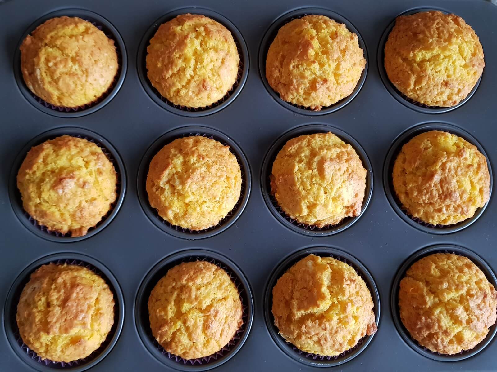 Cornbread in a muffin tin