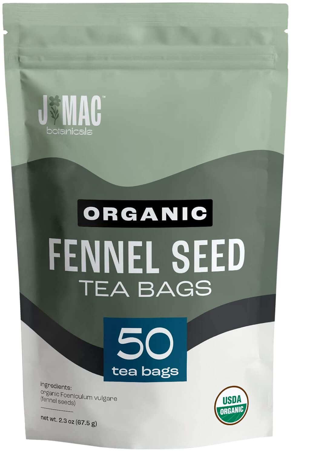 J MAC BOTANICALS Organic Fennel Seed Tea Bags