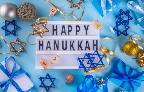 Happy Hanukkah sign