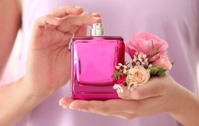 Sweet, floral perfume