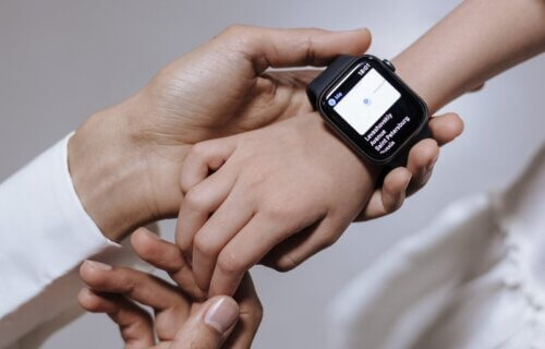 smartwatch on child's wrist