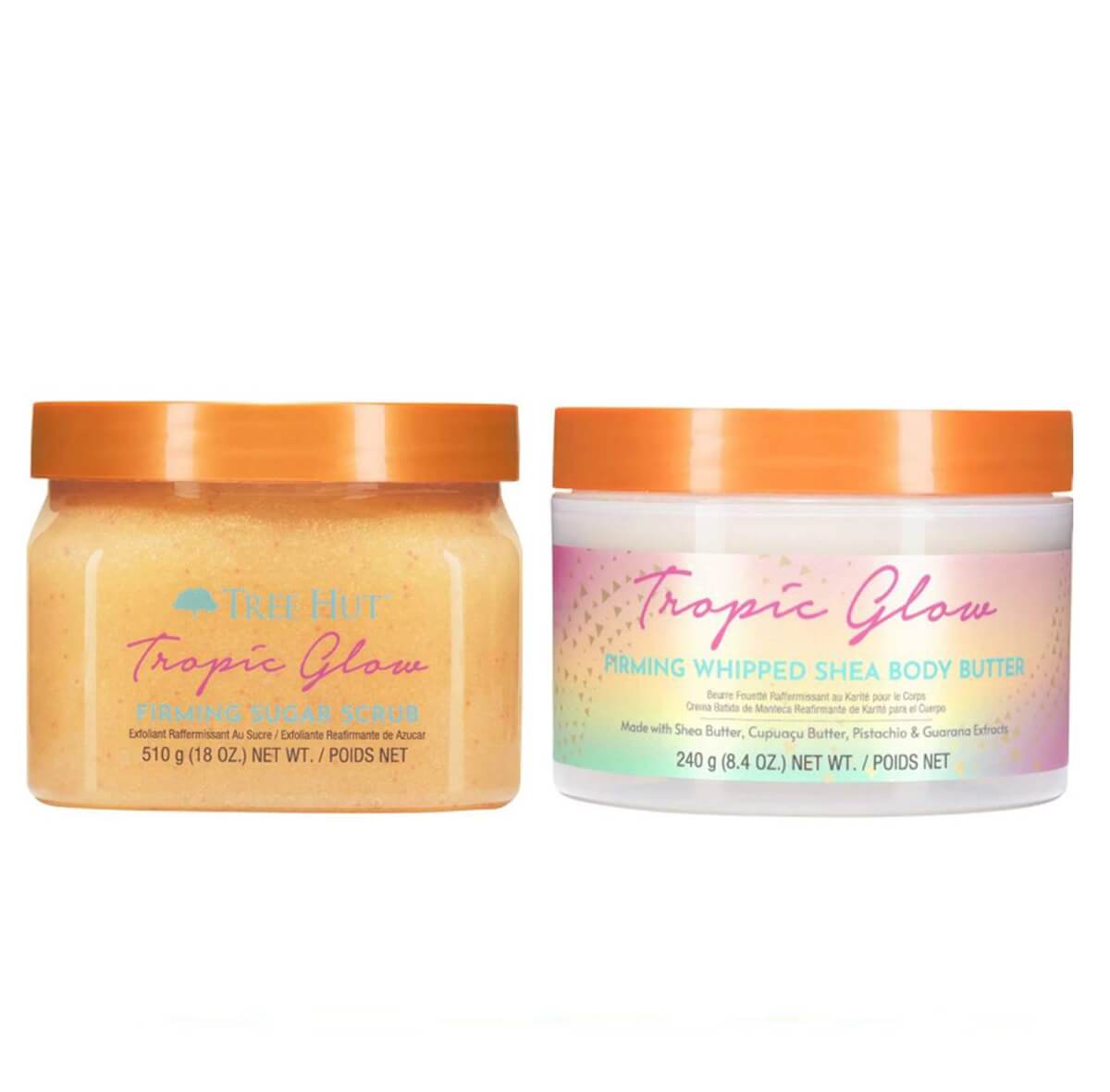 Tree Hut Tropic Glow Sugar Scrub and Firming Whipped Body Butter