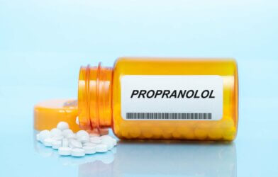 Propranolol Drug In Prescription Medication Pills Bottle