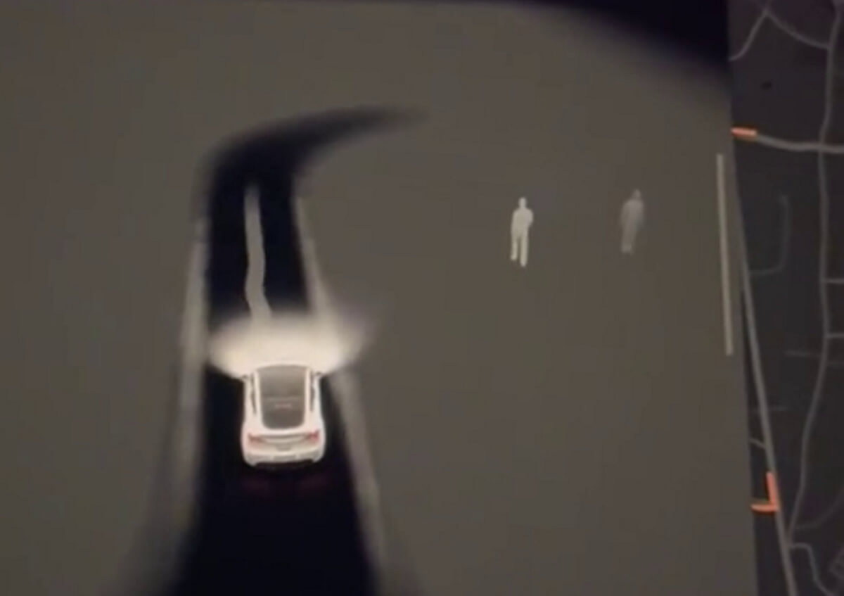 Tesla ghosts on screen