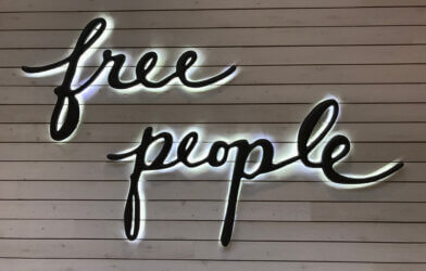 Free People store sign