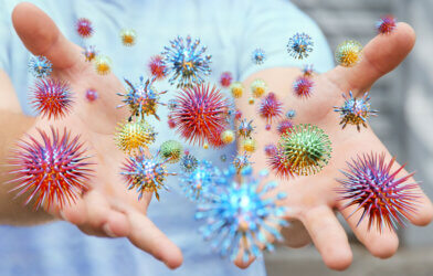 Image depicts bacteria on hands