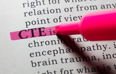 Chronic traumatic encephalopathy, or CTE, in the dictionary.