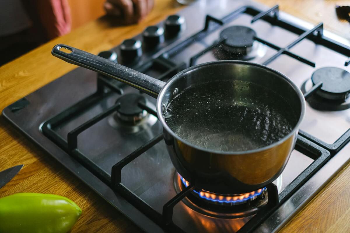 Boiling Water in Pot