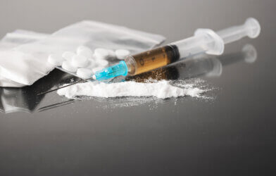 cocaine powder and pills