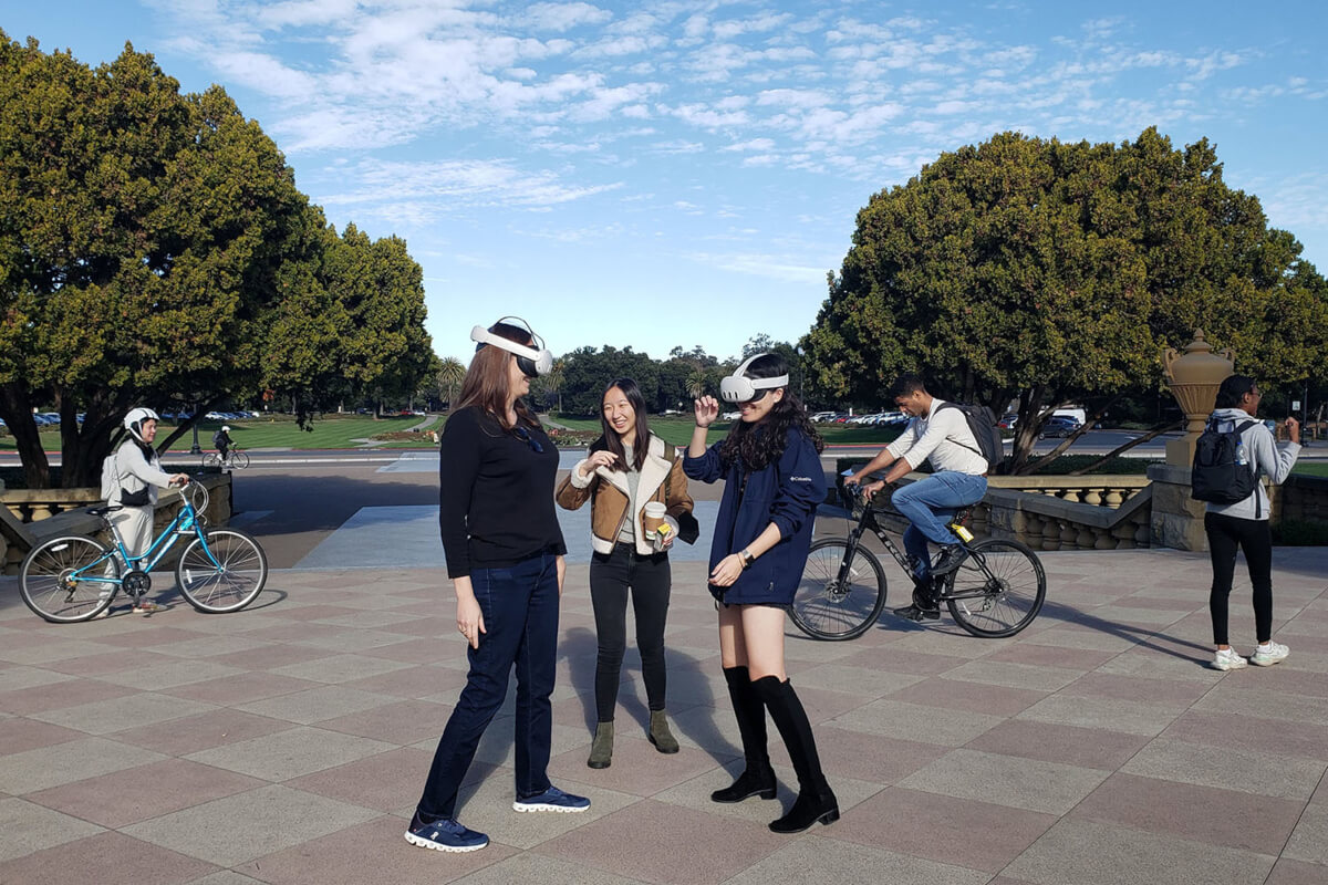 Stanford VHIL researchers developing the protocol for how to safely use headsets in public