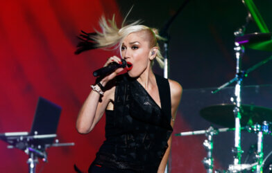 Gwen Stefani performing with No Doubt at the 2014 Global Citizen Festival