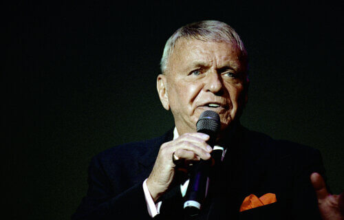 Frank Sinatra performing at the reopening of the Warner Theater in Washington, D.C. in 1992
