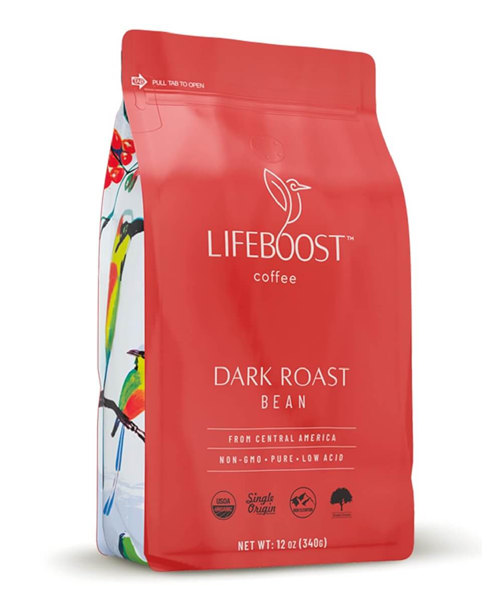 Lifeboost Coffee Dark Organic Coffee Beans
