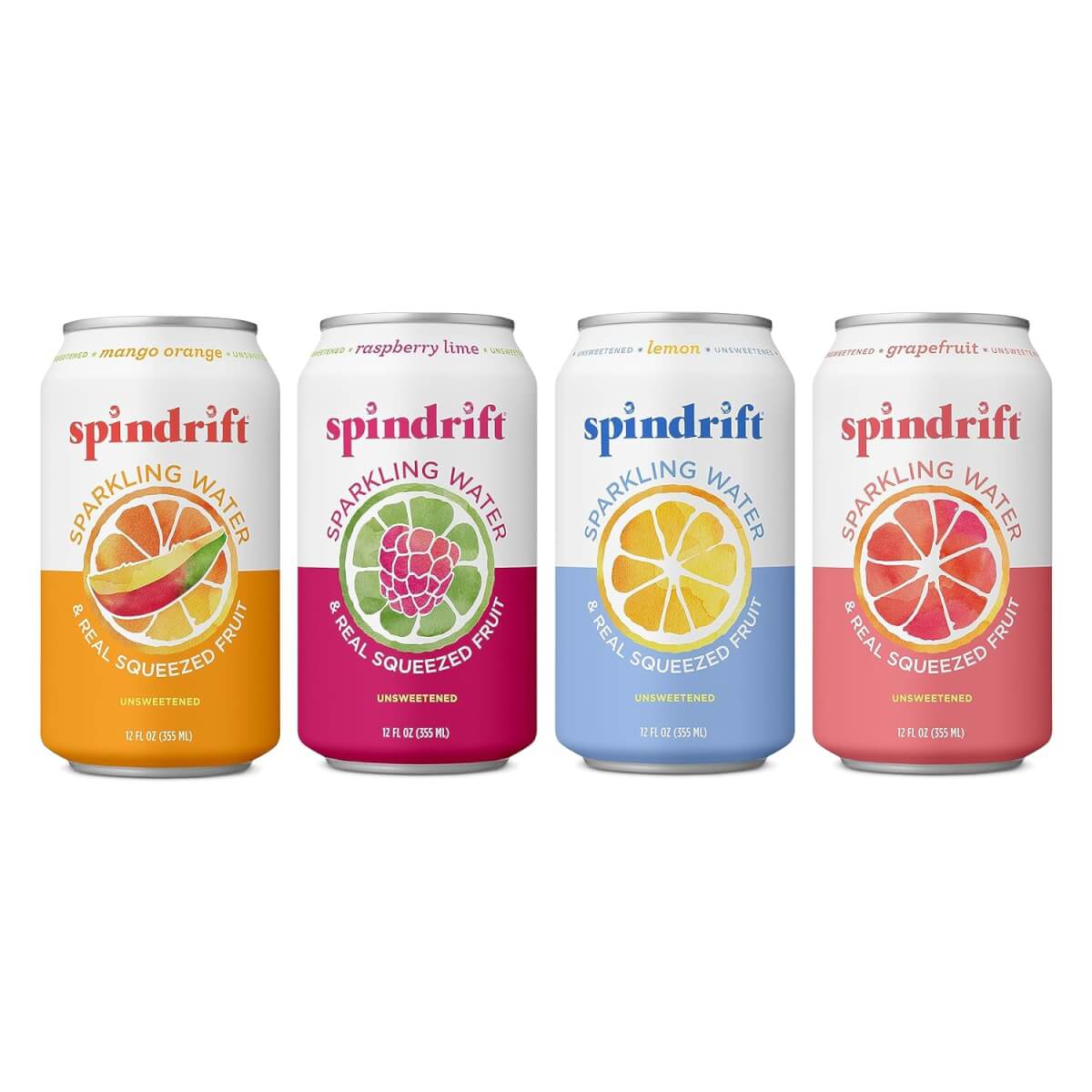 Spindrift Sparkling Water, 4 Flavor Variety Pack