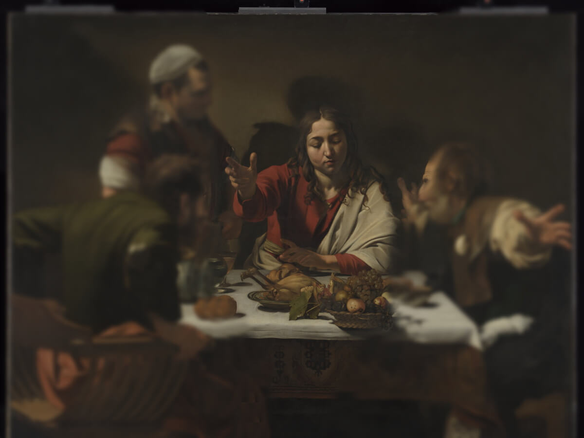 Michelangelo Merisi da Caravaggio, The Supper - Advanced Glaucoma. 