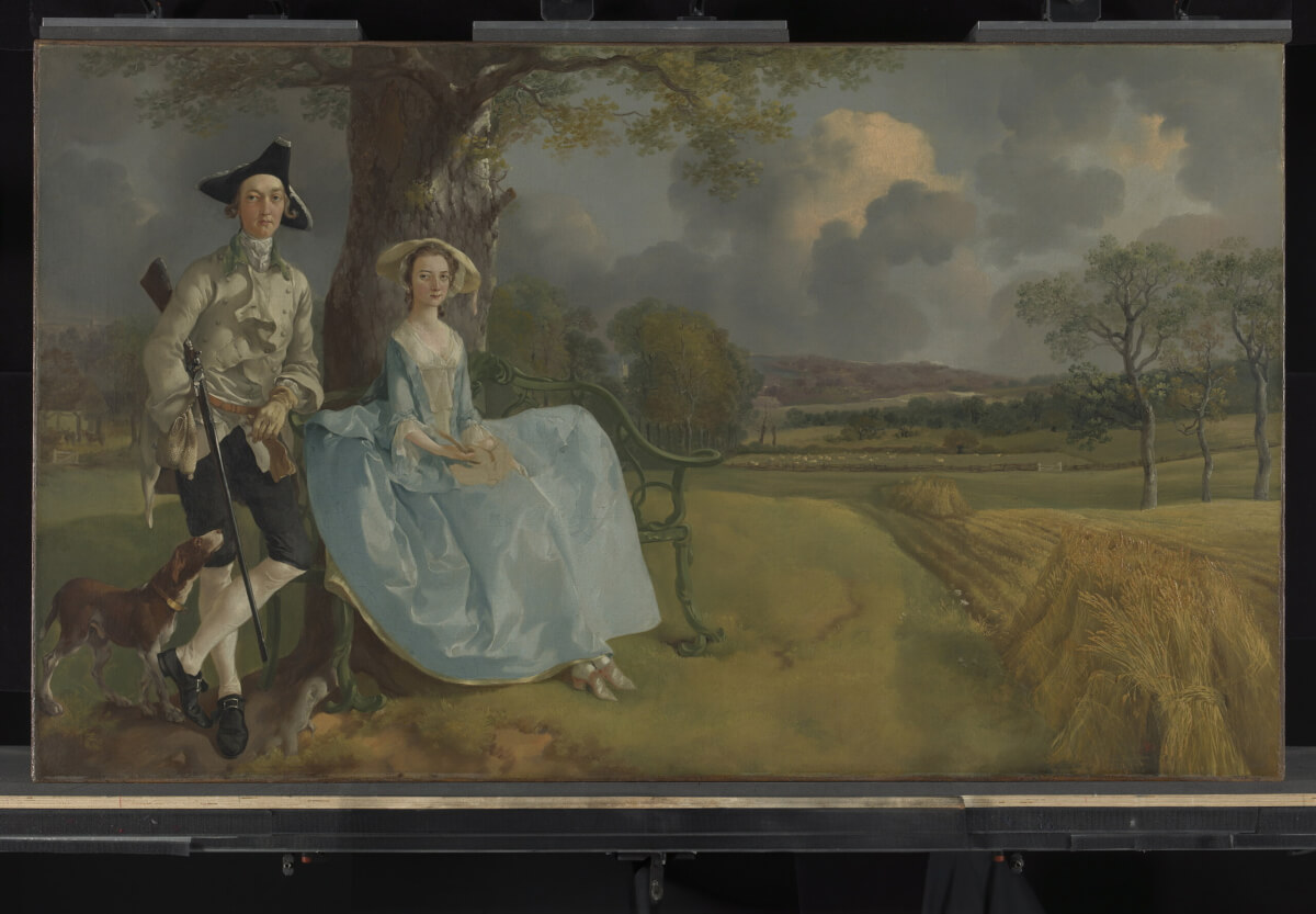Thomas Gainsborough, Mr and Mrs Andrews 1750 - Normal vision. 