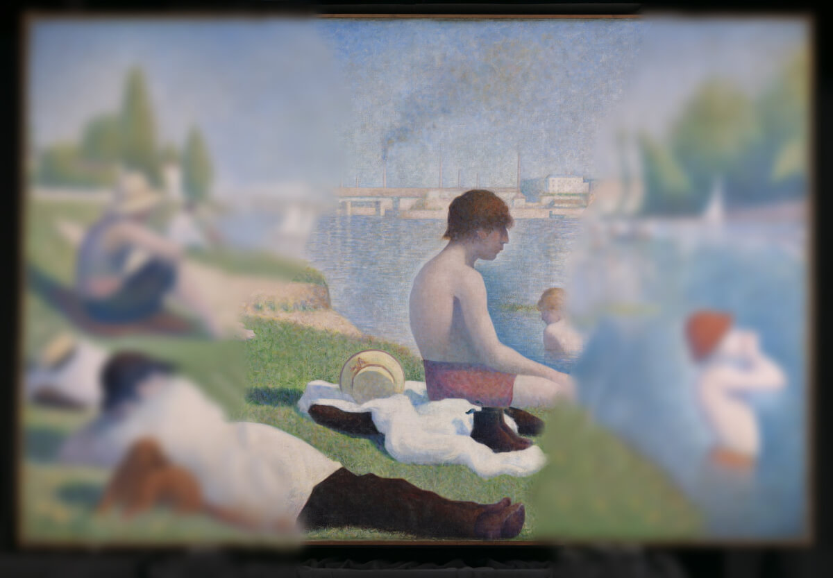 Georges Seurat, Baters in Asnières, 1884 - Advanced glaucoma. 