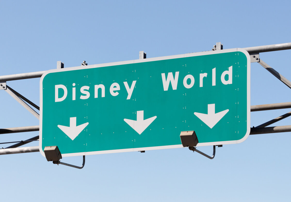 Walt Disney World highway sign