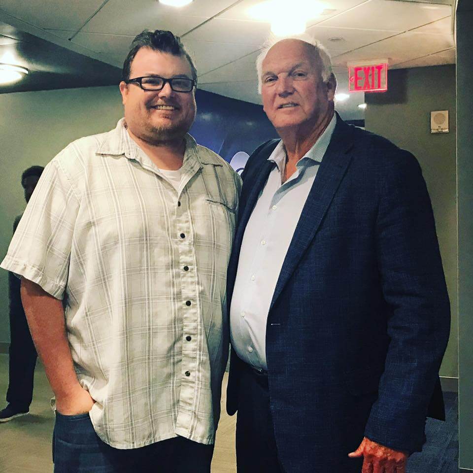Matt Higgins with former Philadelphia Phillies manager Charlie Manuel at CBS Philly