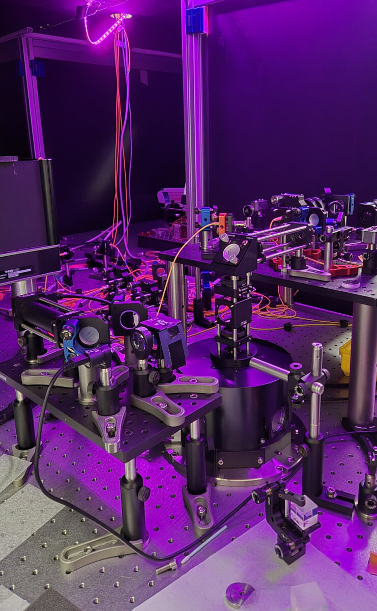 The team's quantum dot setup at Imperial College London. 