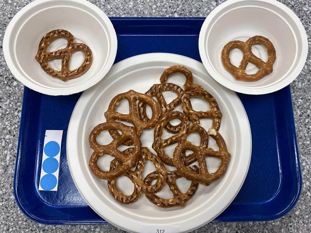 Researchers found that larger pretzels lead consumers to eating less sodium even if they eat more pretzel than they would with smaller sizes. 