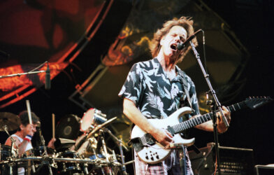 Bob Wier performing with The Grateful Dead in concert in East Rutherford, New Jersey, on Sunday, August 3, 1994