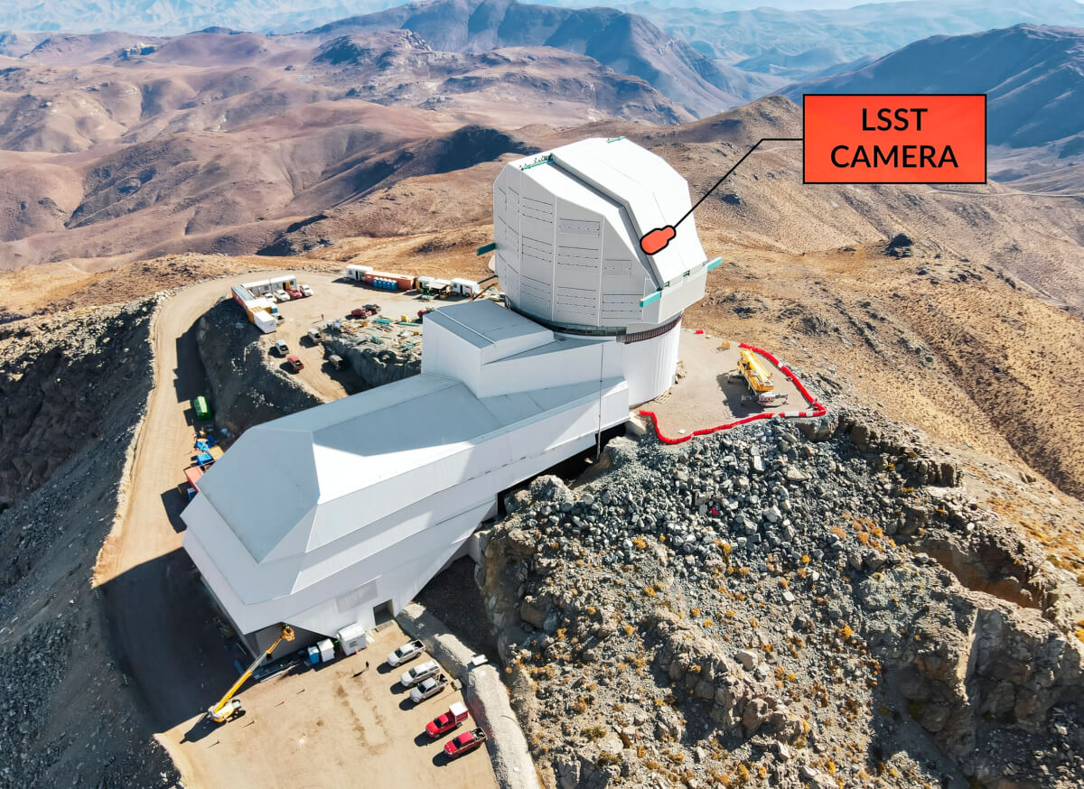 The camera will sit atop Vera C. Rubin Observatory’s Simonyi Survey Telescope high in the Andes of Chile.