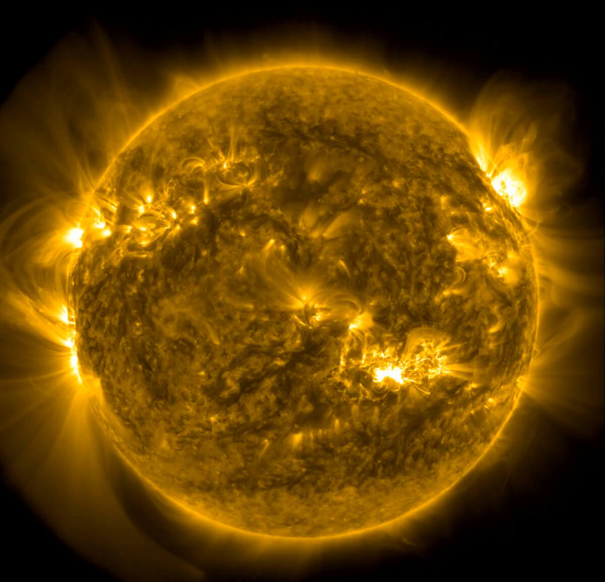 Image captured by NASA's Solar Dynamics Observatory (SDO) spacecraft shows the solar flare from the Sun's sunspot.
