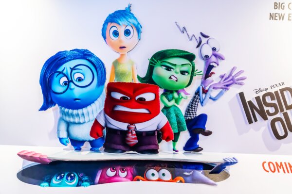 BANGKOK, THAILAND, 01 Jan 2024 - A standee of Inside out 2 from Walt Disney display at the cinema to promote the movie